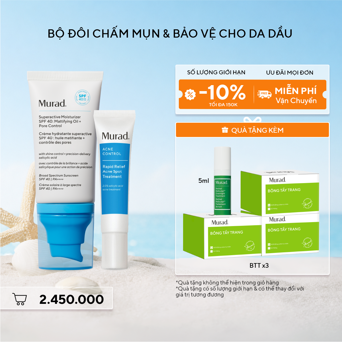 ACNE - Bộ đôi chấm mụn & bảo vệ da dầu