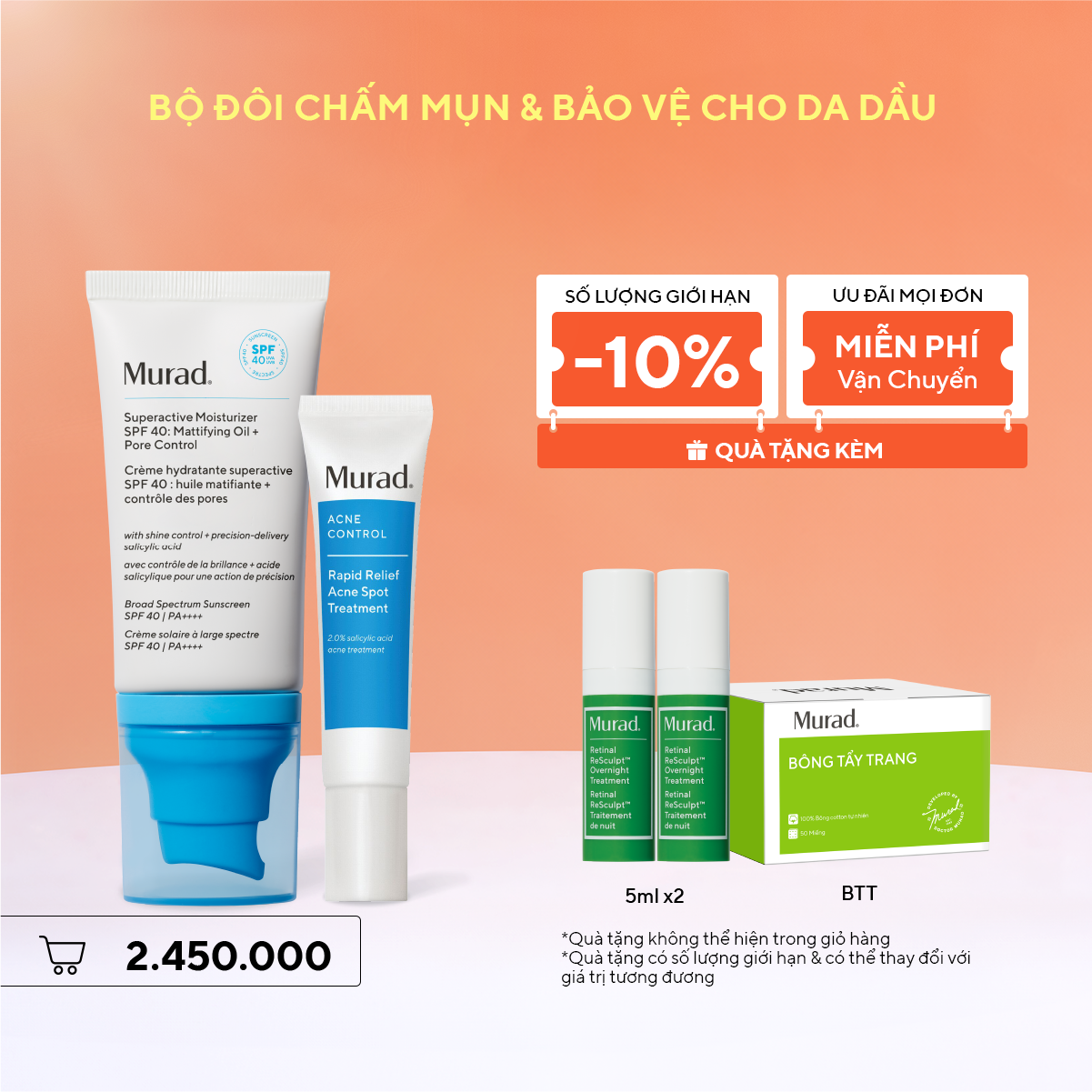 ACNE - Bộ đôi chấm mụn & bảo vệ da dầu