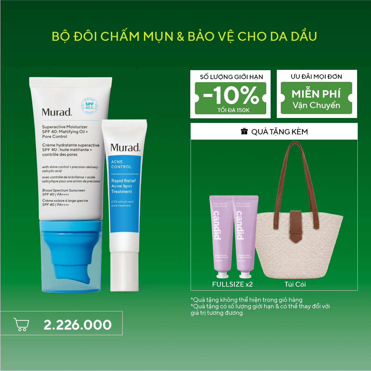 ACNE - Bộ đôi chấm mụn & bảo vệ da dầu