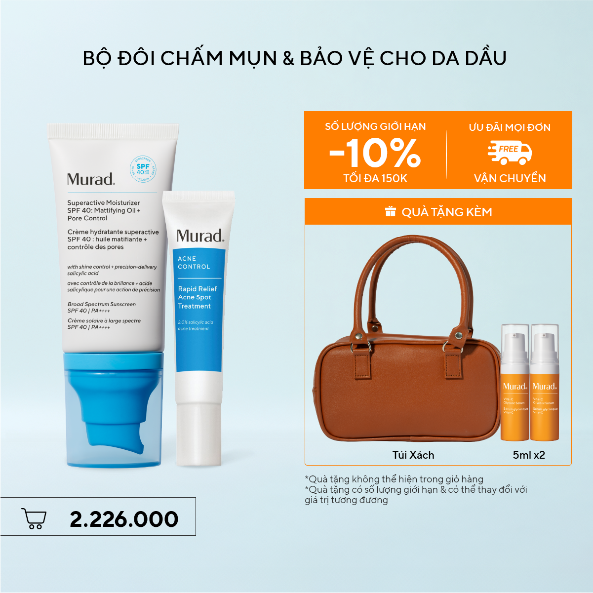 ACNE - Bộ đôi chấm mụn & bảo vệ da dầu