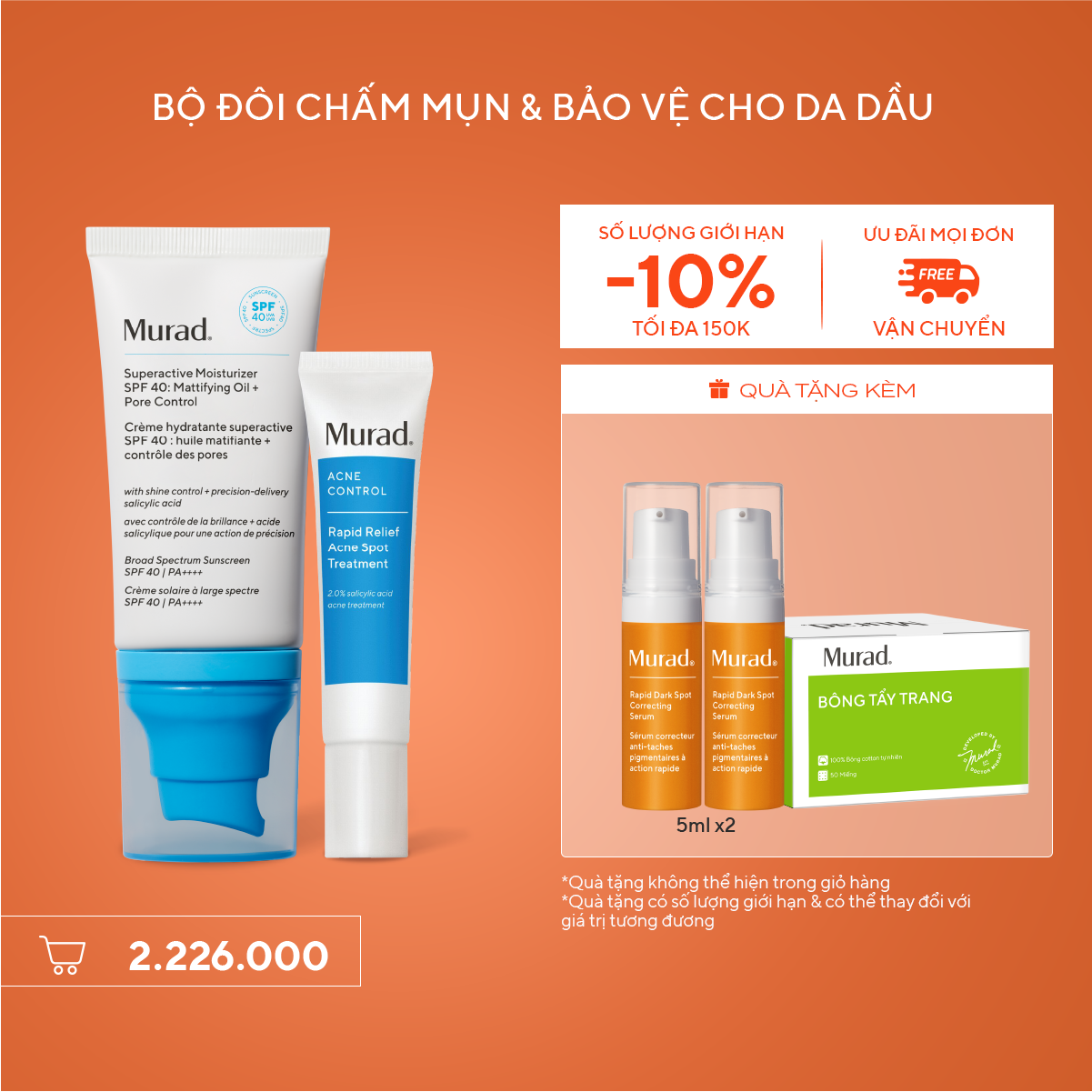 ACNE - Bộ đôi chấm mụn & bảo vệ da dầu