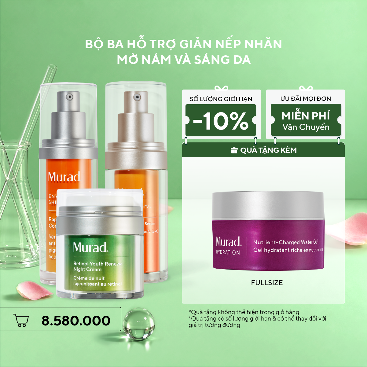 Bộ ba hỗ trợ giảm nếp nhăn, mờ nám và sáng da - Rapid Dark Spot & Vita-C Glycolic & Retinol Night Cream