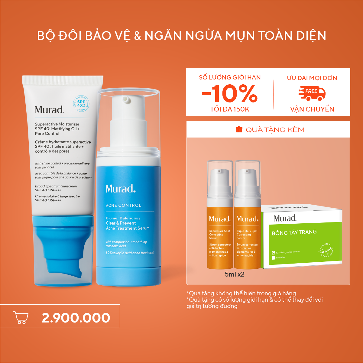 ACNE - Bộ đôi bảo vệ & ngăn ngừa mụn toàn diện