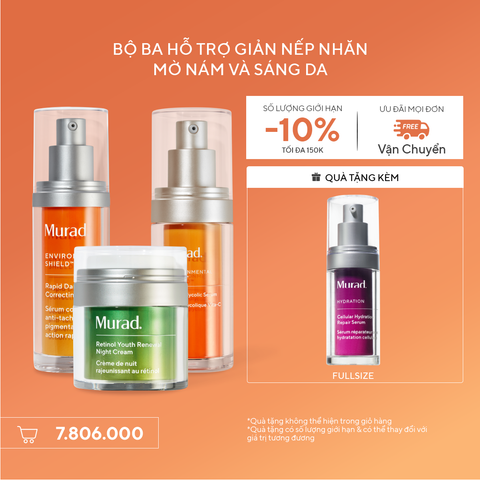 Bộ ba hỗ trợ giảm nếp nhăn, mờ nám và sáng da - Rapid Dark Spot & Vita-C Glycolic & Retinol Night Cream