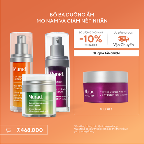 Bộ ba dưỡng ẩm, mờ nám và giảm nếp nhăn - Rapid Dark Spot & Cellular Serum & Retinol Night Cream