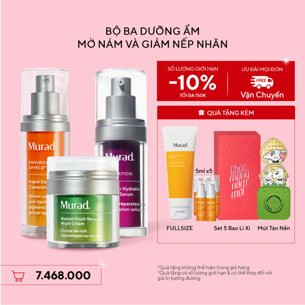 Bộ ba dưỡng ẩm, mờ nám và giảm nếp nhăn - Rapid Dark Spot & Cellular Serum & Retinol Night Cream