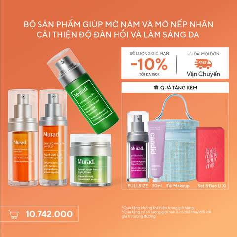 Bộ sản phẩm giúp mờ nám và mờ nếp nhăn, cải thiện độ đàn hồi và làm sáng da