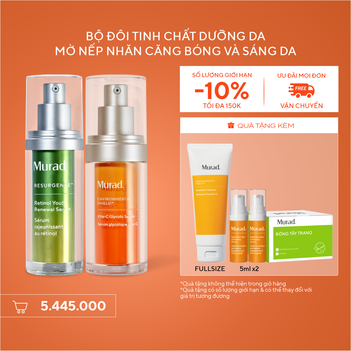 Bộ Đôi Sáng Da Và Mờ Nếp Nhăn - Retinol Serum + Serum Vita-C Glycolic