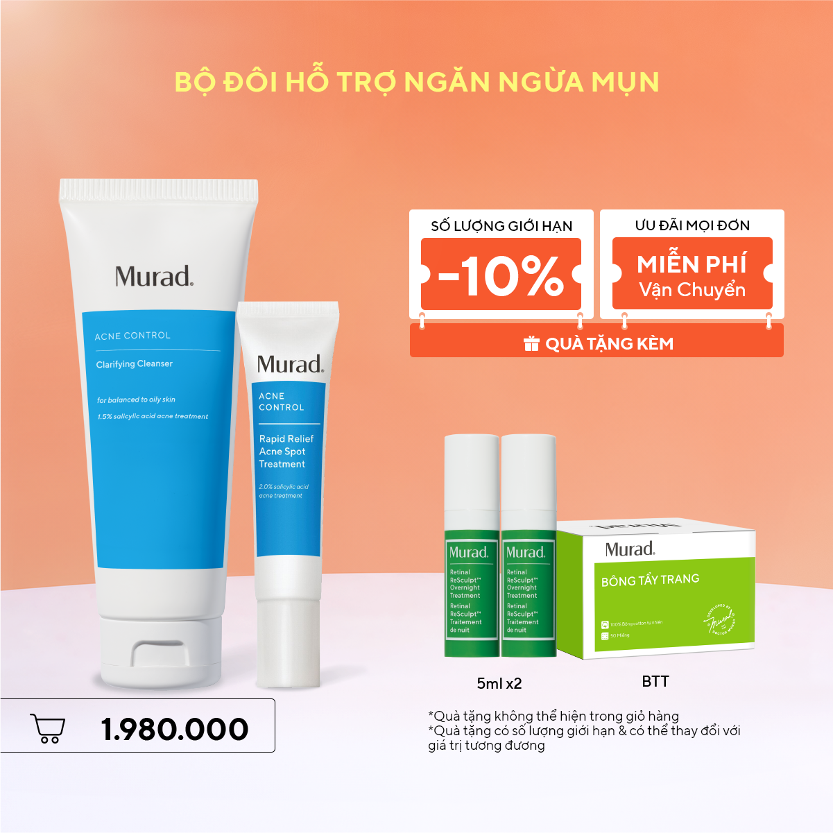 ACNE - Bộ Đôi Chấm Mụn & Làm Sạch Da