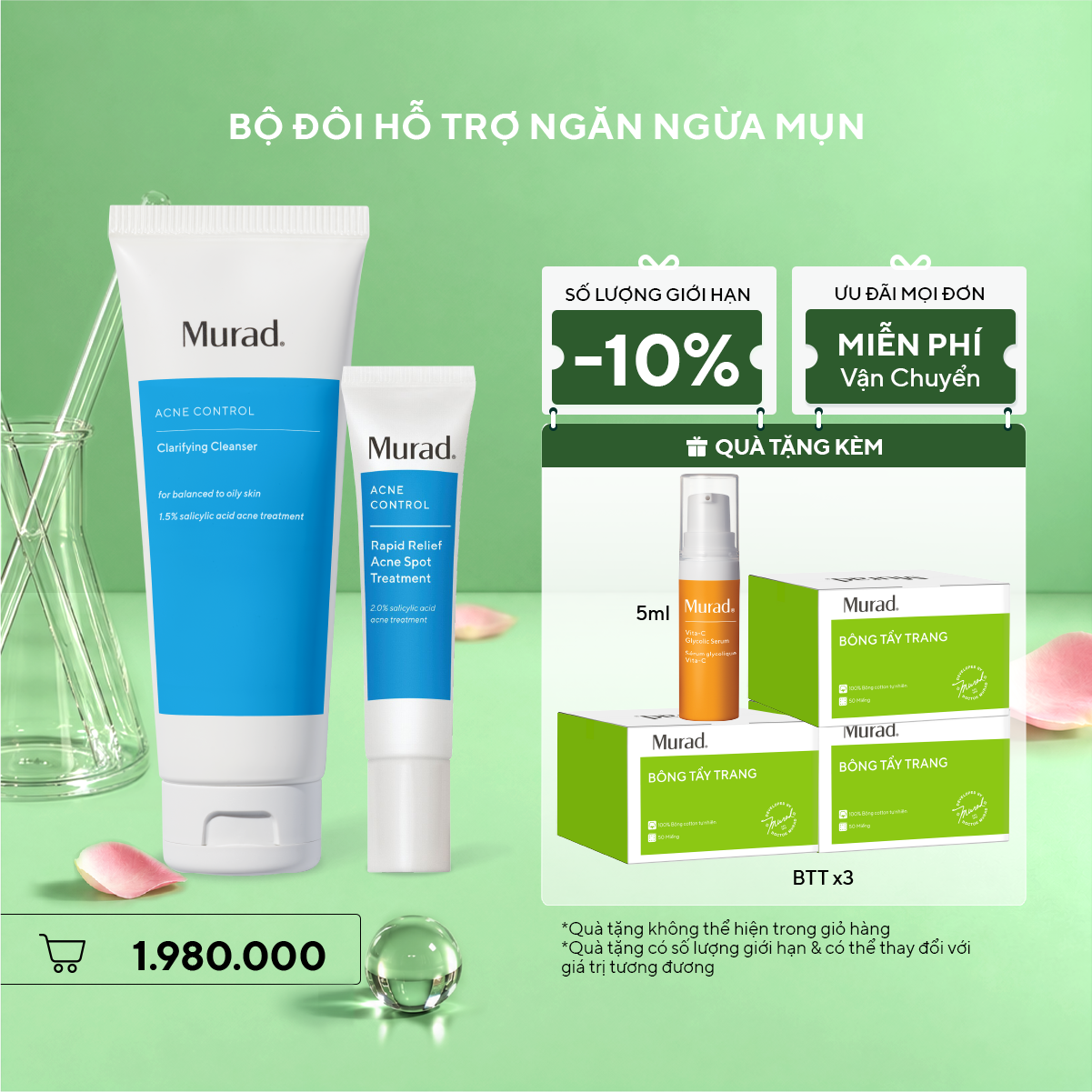 ACNE - Bộ Đôi Chấm Mụn & Làm Sạch Da