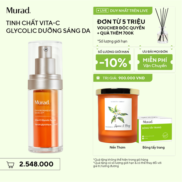 E-SHIELD - Tinh chất hỗ trợ sáng da, làm đều màu da Murad Vita-C Glycolic Serum 30ml