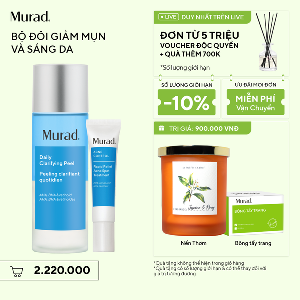 ACNE - Bộ đôi Gel chấm mụn & Dung dịch Peel - Rapid Relief Acne Spot Treatment & Daily Clarifying Peel