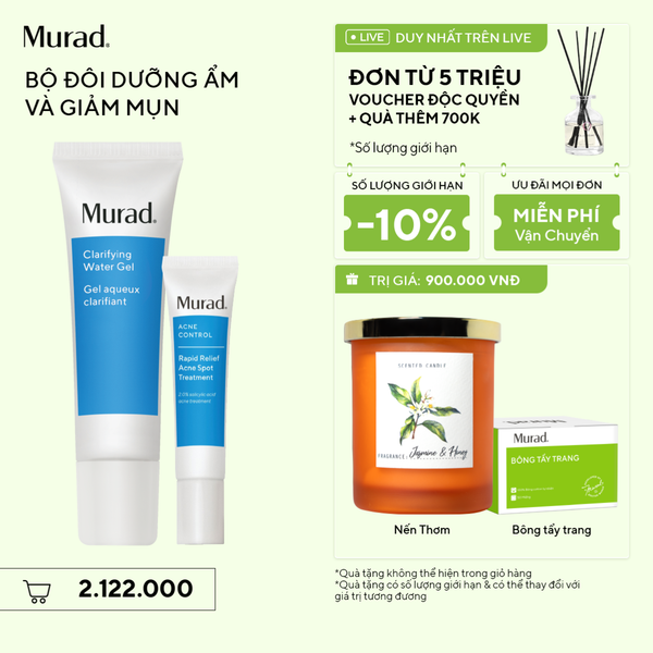 ACNE - Bộ đôi Gel chấm mụn & Gel dưỡng ẩm - Rapid Relief Acne Spot Treatment & Clarifying Water Gel