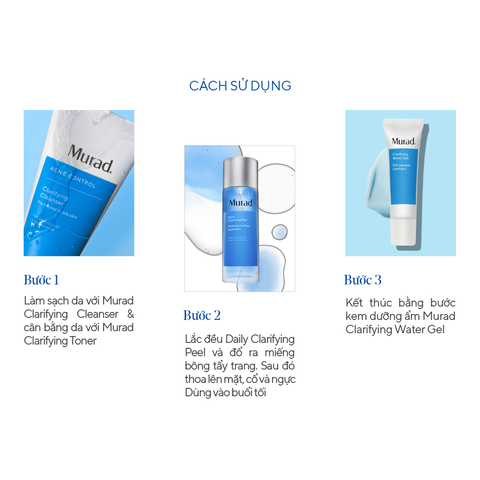 [SALE 30%] Dung dịch tẩy tế bào chết hóa học, thông thoáng lỗ chân lông Murad Daily Clarifying Peel 95ml