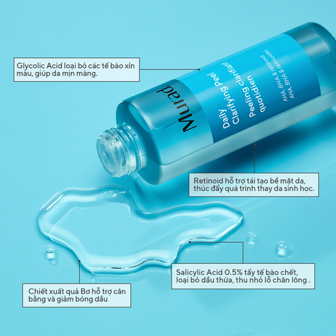 [SALE 30%] Dung dịch tẩy tế bào chết hóa học, thông thoáng lỗ chân lông Murad Daily Clarifying Peel 95ml