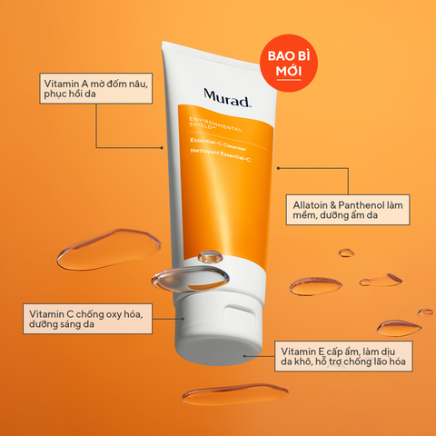 E-SHIELD - Gel rửa mặt sáng da Murad Essential-C Cleanser 148ml