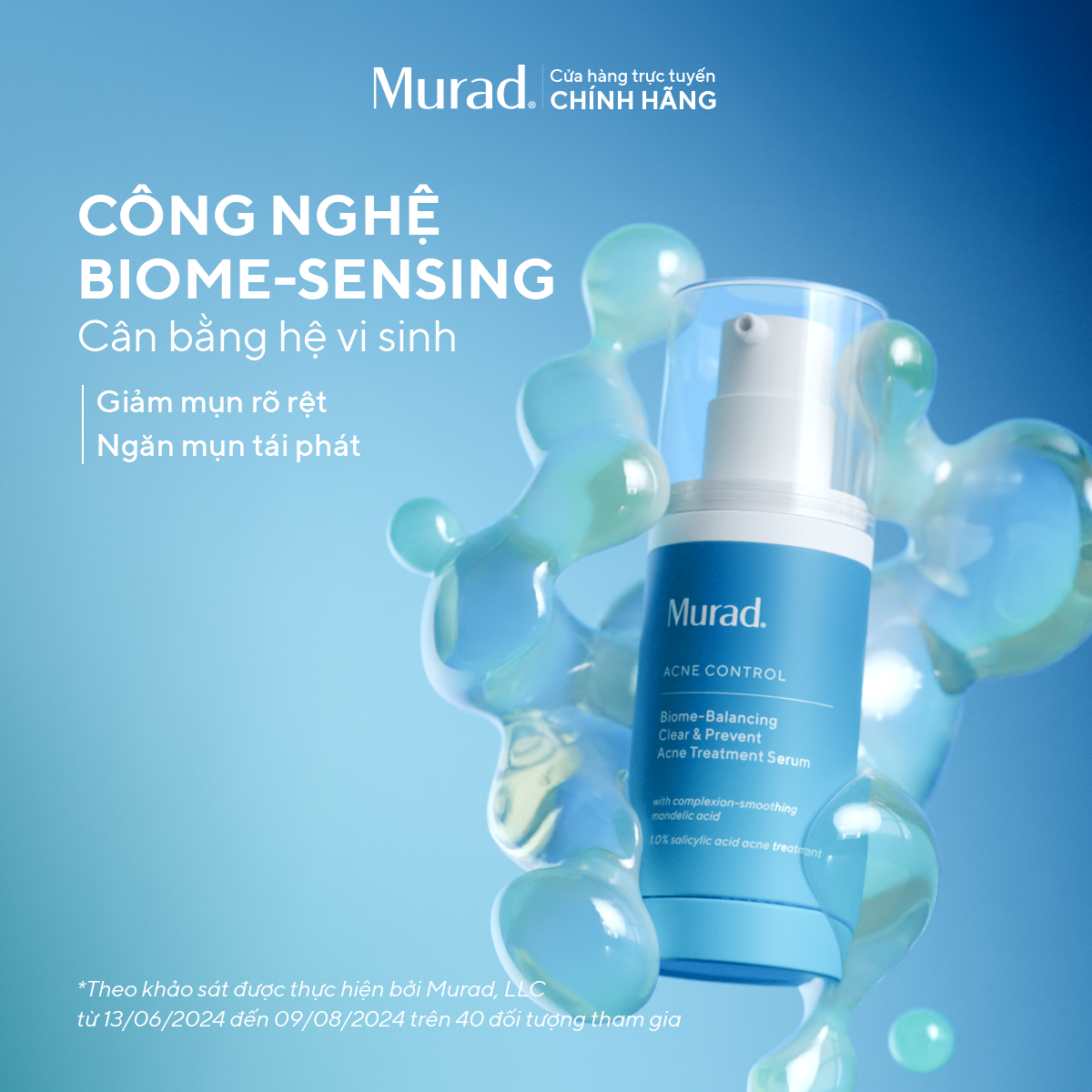 ACNE - Serum Hỗ Trợ Ngăn Ngừa Mụn - Murad Biome-Balancing Clear & Prevent Acne Treatment Serum 30ML