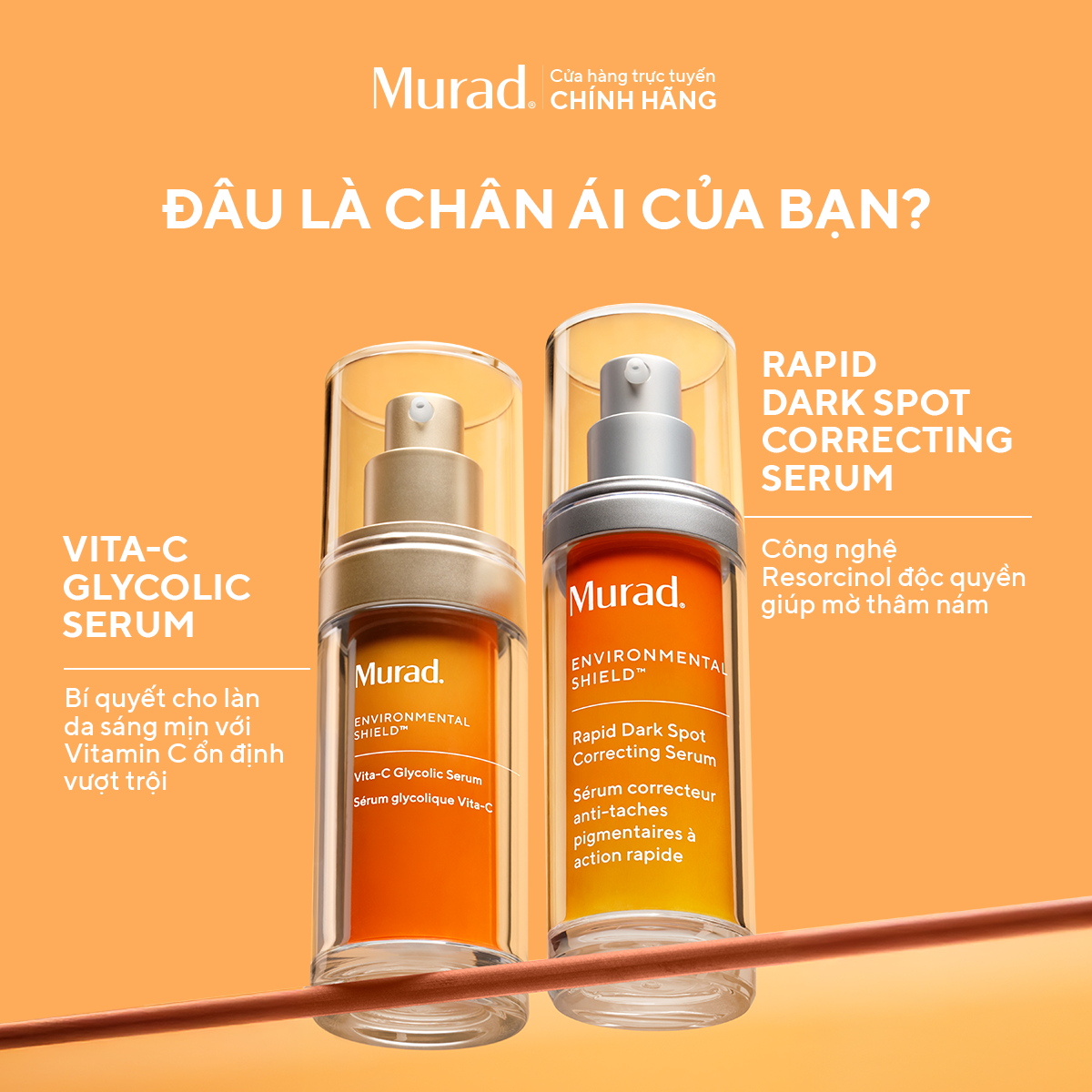 Bộ đôi tinh chất mờ nám và sáng da - Vitamin C Glycolic + Dark Spot Serum