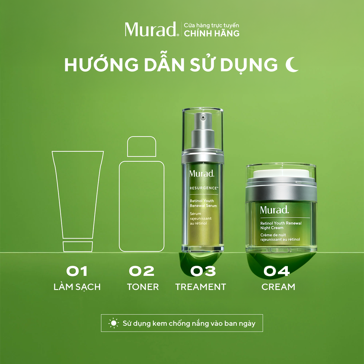 Bộ đôi tinh chất dưỡng da căng bóng, đàn hồi - Resurgence Retinol Serum + Retinol Night Cream