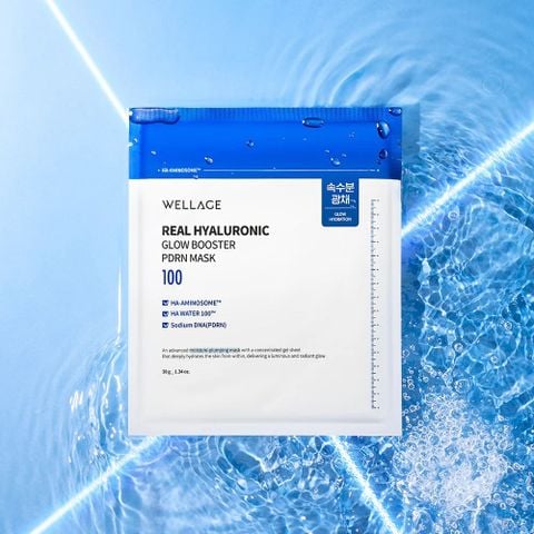  WELLAGE REAL HYALURONIC GLOW BOOSTER PDRN MASK 