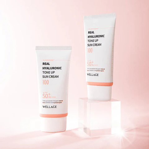  WELLAGE Real Hyaluronic Tone Up Sun Cream  SPF 50+ PA++++ 