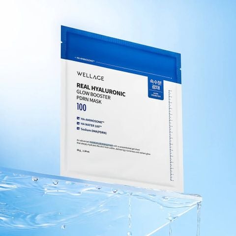  WELLAGE REAL HYALURONIC GLOW BOOSTER PDRN MASK 