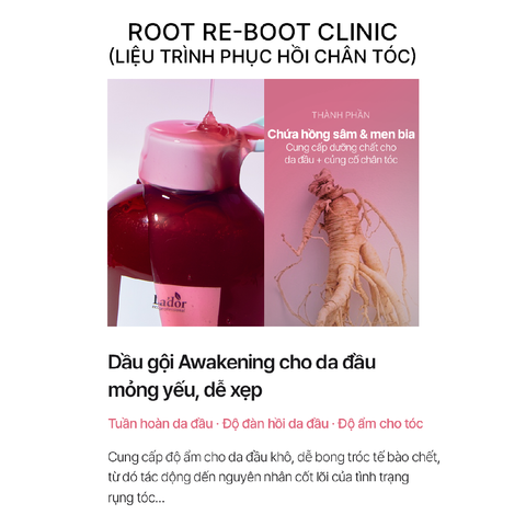 LADOR ROOT RE-BOOT AWAKENING SHAMPOO 