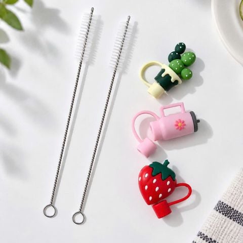 Combo cọ rửa & nút đậy ống hút 