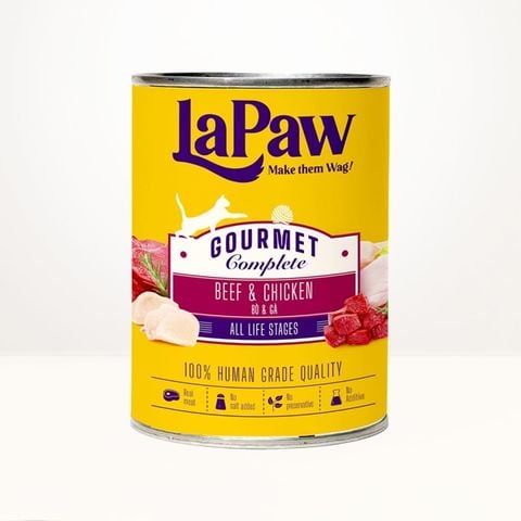  Pate LaPaw Gourmet Cho Mèo Mọi Lứa Tuổi Nhiều Vị - Lon 375g 