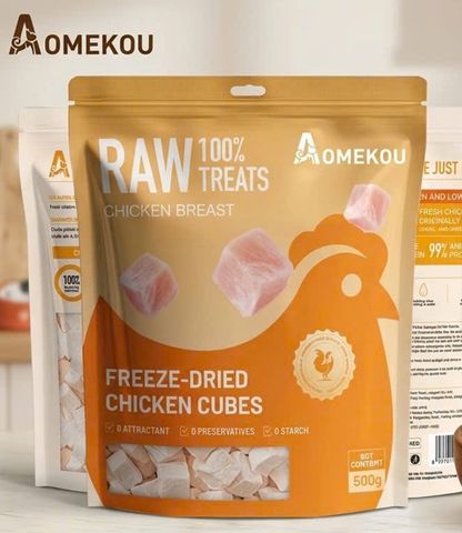  Gà Viên Sấy Khô Hãng OMEKOU - Túi 500g 