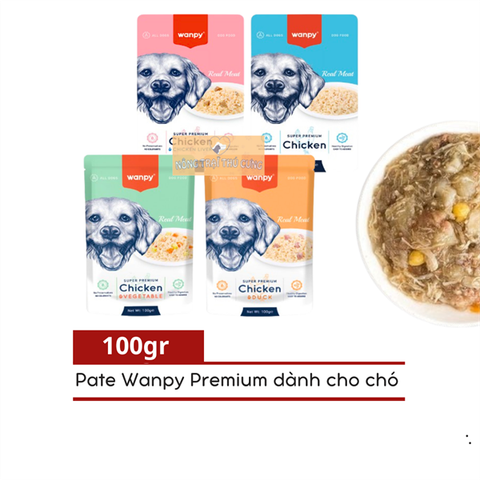  Pate Cho Chó Wanpy Premium 100g - Nhiều Vị 