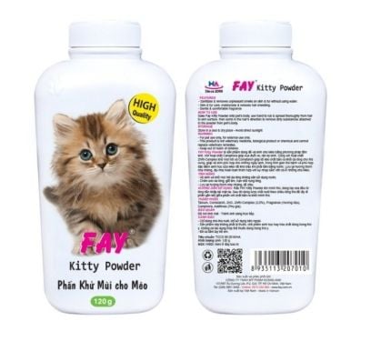  Phấn Tắm Khô FAY Kitty Dành Cho Mèo Con Khử Mùi 120g 