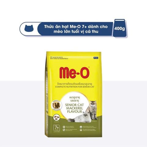  Hạt Me-O 7+ Dành Cho Mèo Lớn Tuổi - Vị Cá Thu 400g 