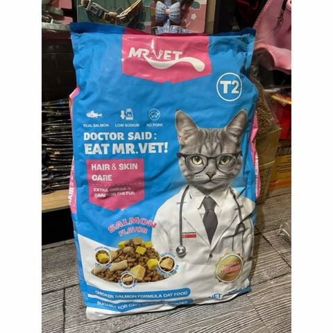  Hạt Mr.Vet Cho Mèo Mọi Lứa Tuổi Mix Topping Sấy Khô T2 - Bao 10kg 