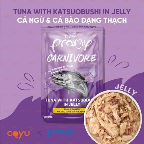  Pate Cao Cấp Tại Thái Pramy Carnivore Giàu Đạm Cho Mèo - 70Gr 
