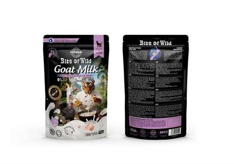  Pate Cao Cấp Bite of Wild Túi 70G Công Thức Giàu Đạm Và Sữa Dê Cho Mèo Từ 2 Tháng Tuổi 