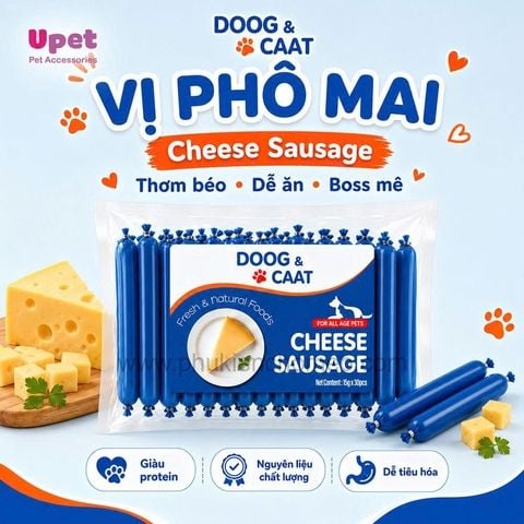  Xúc Xích Cho Chó Mèo Doog & Caat Giàu Vitamin (30 cây*15g) - Nhiều Vị 