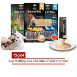  Súp Thưởng Cao Cấp Bite Of Wild Cho Mèo 15gx4 
