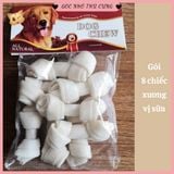  Xương Gặm Da Bò Xoắn Nơ Dog Chew Giúp Sạch Răng, Xả Stress Cho Chó 