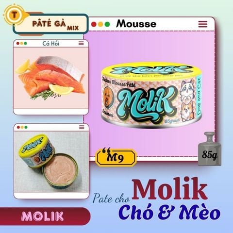  Pate Molik Mousse Mịn & Soup Cấp Nước Mix 25 Vị Dinh Dưỡng Cho Chó Mèo 