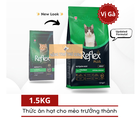  Hạt Cho Mèo Giúp Tiêu Búi Lông Reflex Plus HairBall Gói 1.5KG 