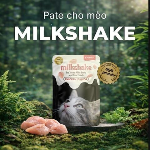  Pate Cho Mèo Sữa Lắc Faenbei Milkshake Vị Gà 85g 