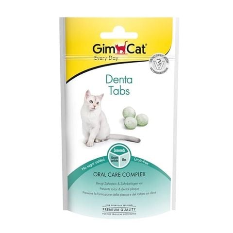  Bánh Thưởng Viên Gimcat Denta Tabs - Ngăn Chặn Mảng Bám Răng Cho Mèo 40g 