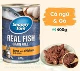  Pate Cho Mèo Snappy Tom Real Fish - Lon 400g 