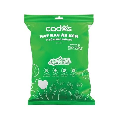  Cado's Hạt Rau Ăn Kèm Dành Cho Chó - Vị Bò Nướng Phô Mai 200g 