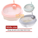  Khay Vệ Sinh Cho Mèo Hình Tròn (Tặng Kèm Xẻng) - Size Nhỏ 30cm 