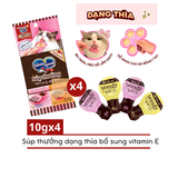  Súp Thưởng Dạng Thìa Silver Spoon Nhật Bản Cho Mèo - 10gx4 