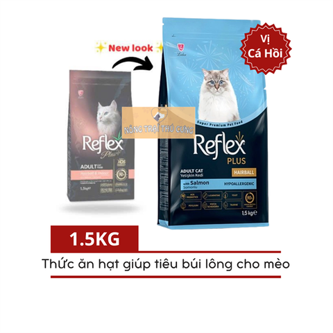  Hạt Cho Mèo Giúp Tiêu Búi Lông Reflex Plus HairBall Gói 1.5KG 