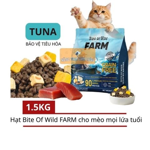  Hạt Cho Mèo Mọi Lứa Tuổi Bite Of Wild Farm Không Ngũ Cốc, Giàu Đạm - 1.5KG 