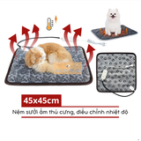  Nệm Thảm Sưởi Ấm Cho Thú Cưng, Sử Dụng Điện, Điều Chỉnh Được Nhiệt Độ 45x45cm 